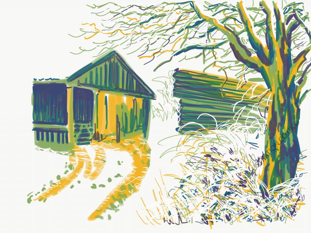 Grange farm, peak district digital sketch